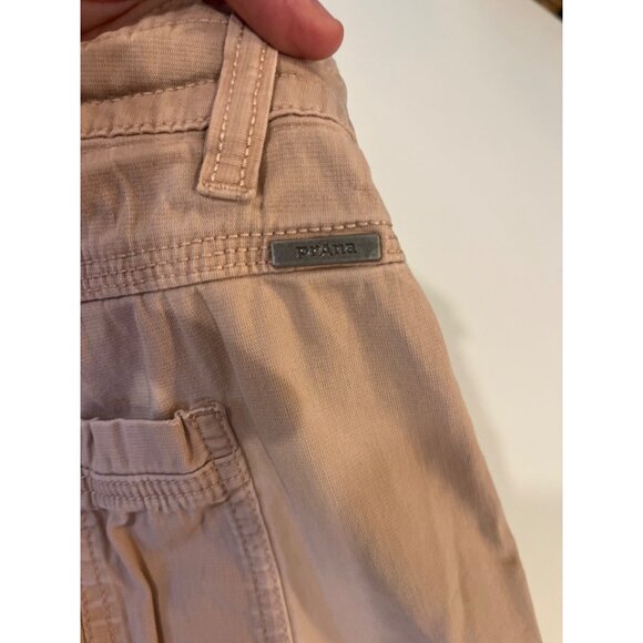 Prana Womens Beige Cargo Shorts Size 4 With Pockets & Button Closure - Picture 4 of 8